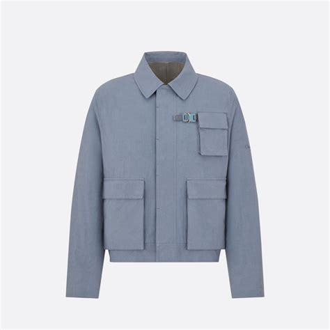 christian dior bluza|Christian Dior Couture Blouson Blue Cotton Canvas .